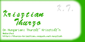 krisztian thurzo business card